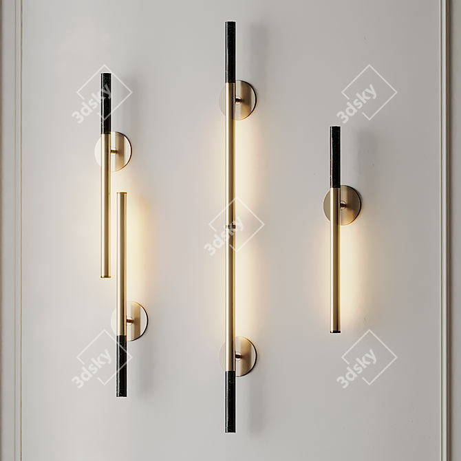 Elegant Formation Wall Sconce 3D model image 1