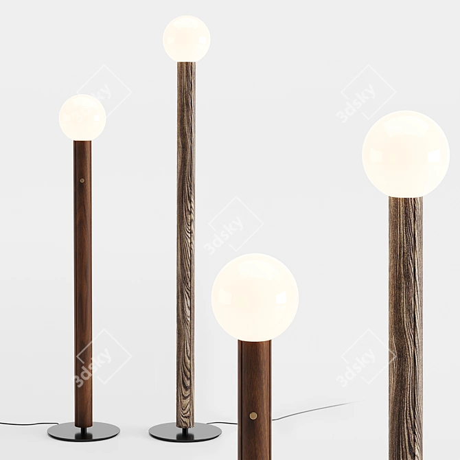 Elegant Porada Lum Floor Lamp 3D model image 1