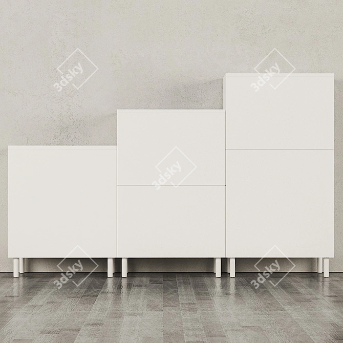 OPHUS White Wardrobe | IKEA 3D model image 1