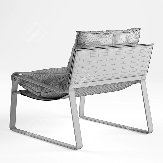 Leather Dunhill Chair: Sleek & Stylish 3D model image 5