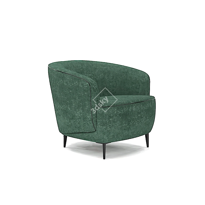 Tango Belgian Armchair: Elegant and Modern 3D model image 3