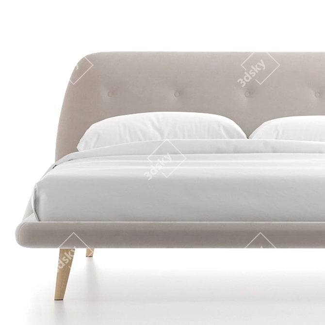 OGOGO Bed Loa - Sleek and Stylish Double Bed 3D model image 2