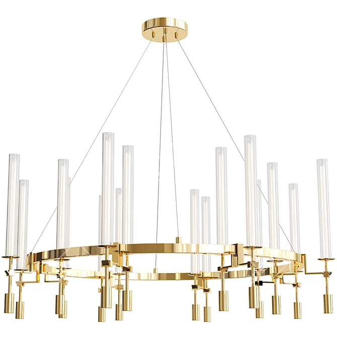 Luxury Chandelier Set-5: Elegant Lighting Collection 3D model image 2