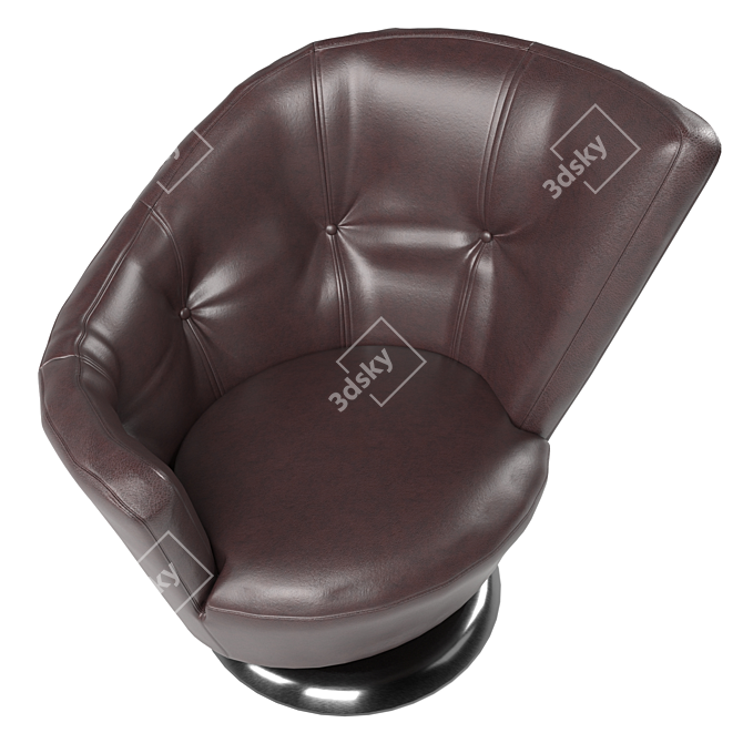 Luxury Arabella Leather Chair 3D model image 2