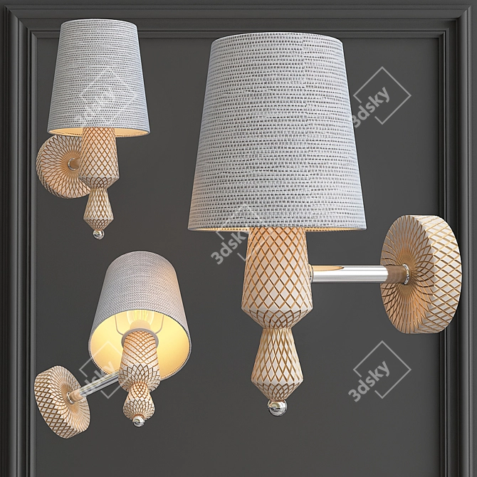 Tommaso Melange: Modern Grey Sconces 3D model image 1