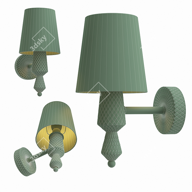 Tommaso Melange: Modern Grey Sconces 3D model image 3