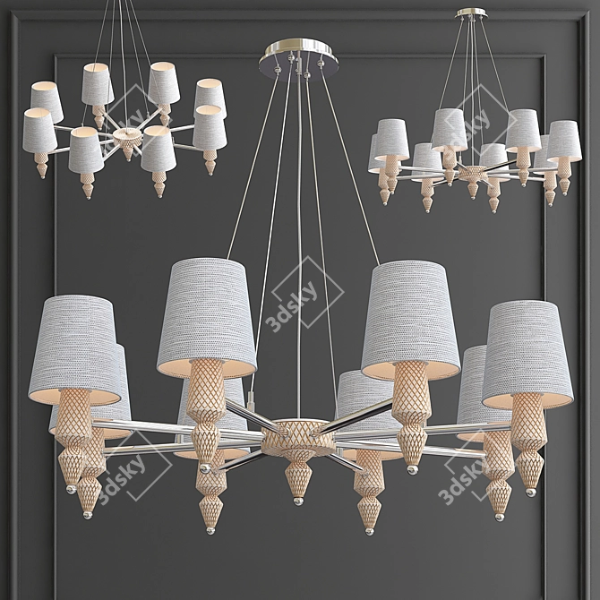 Tommaso Melange Chandelier: Modern, Stylish Lighting Solution 3D model image 1