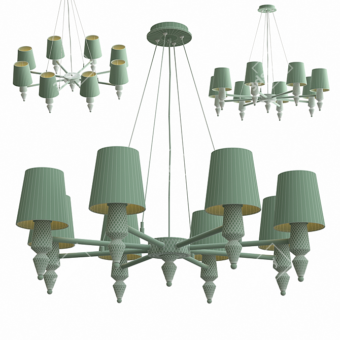 Tommaso Melange Chandelier: Modern, Stylish Lighting Solution 3D model image 3