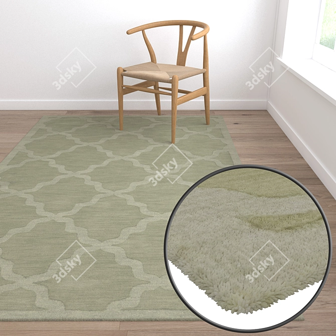 Luxury Carpets Set: High-Quality Textures 3D model image 5