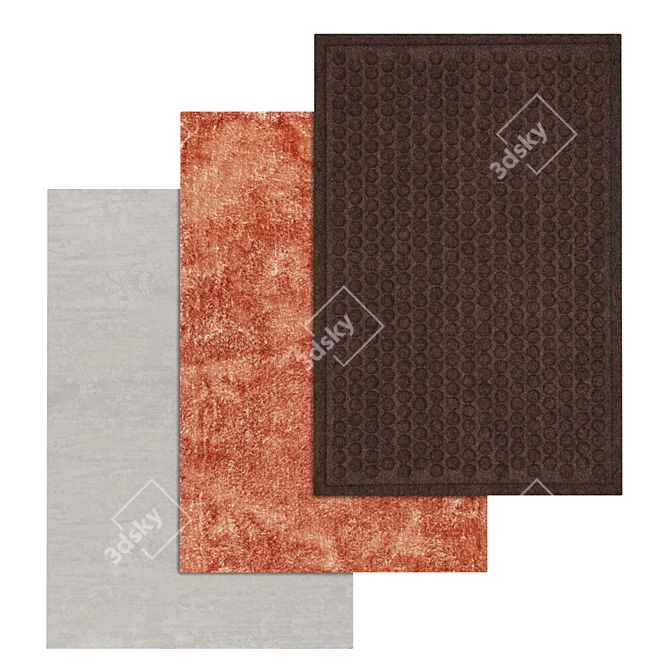 Luxury Carpets Set - High-quality Textures 3D model image 1