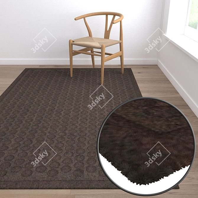 Luxury Carpets Set - High-quality Textures 3D model image 5