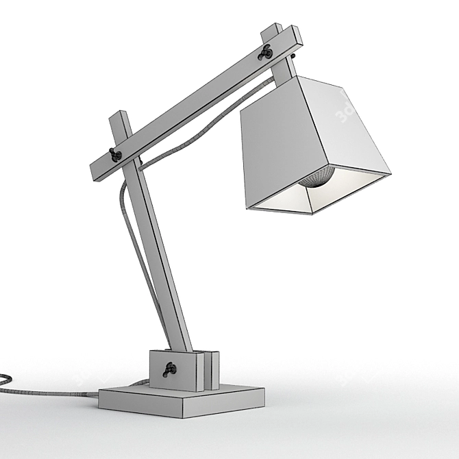 Modern Muuto Wood Lamp, 50 cm 3D model image 4