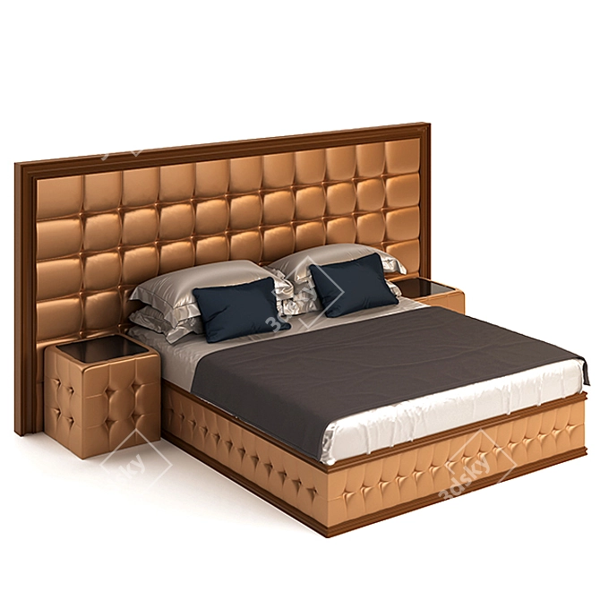 Elegant Dream Bed 3D model image 2