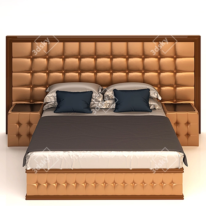 Elegant Dream Bed 3D model image 3