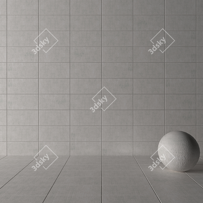 Cayenne Bianco Concrete Wall Tiles 3D model image 3