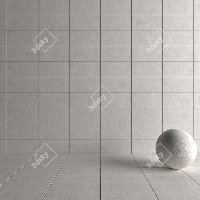 Cayenne Bianco Concrete Wall Tiles 3D model image 4