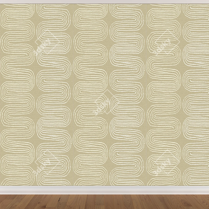 Title: Seamless Wallpaper Set 648 (3 Colors) 3D model image 3