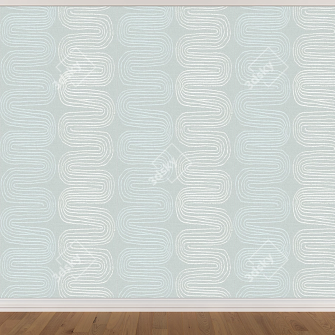 Title: Seamless Wallpaper Set 648 (3 Colors) 3D model image 4