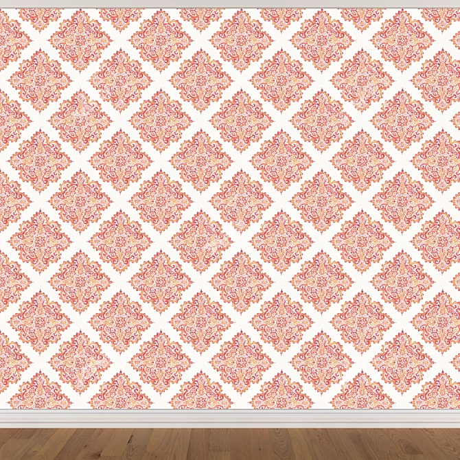 Seamless Wallpaper Set: 3 Colors 3D model image 4