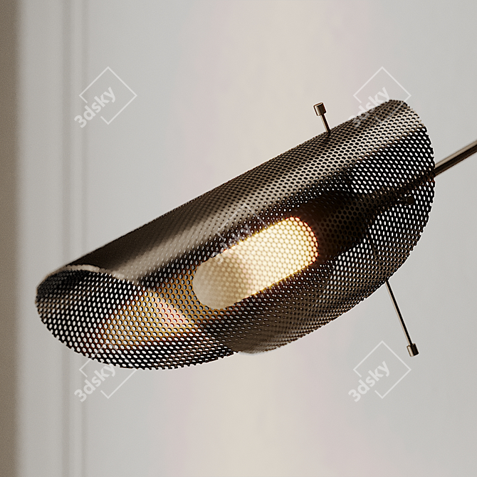 Bronze Tulle 2 Wall Lamp: Elegant Illumination by Blueprint 3D model image 2