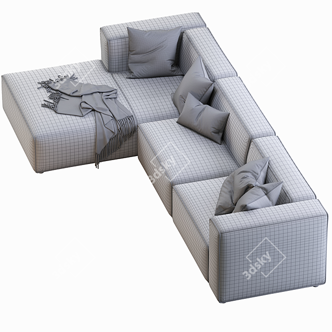 Sleek and Stylish BoConcept Carmo Sofa 3D model image 3