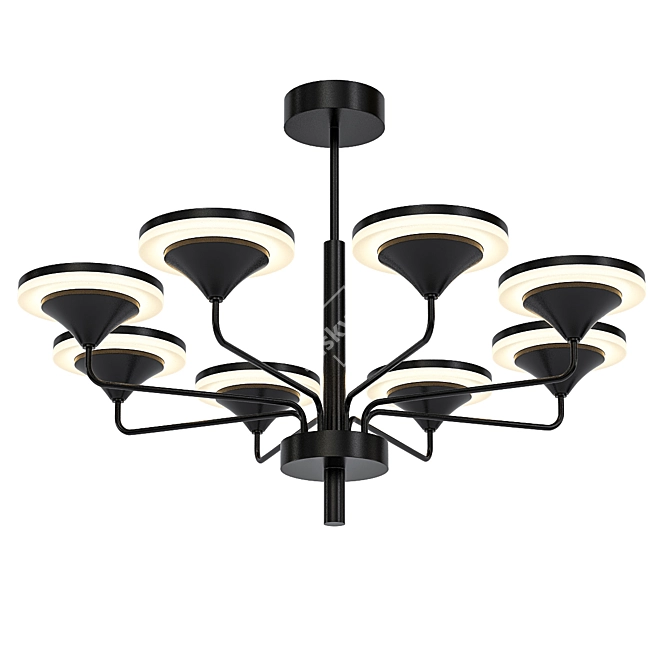  Modern Pillar Chandelier | 540mm Height | 740mm Diameter 3D model image 1