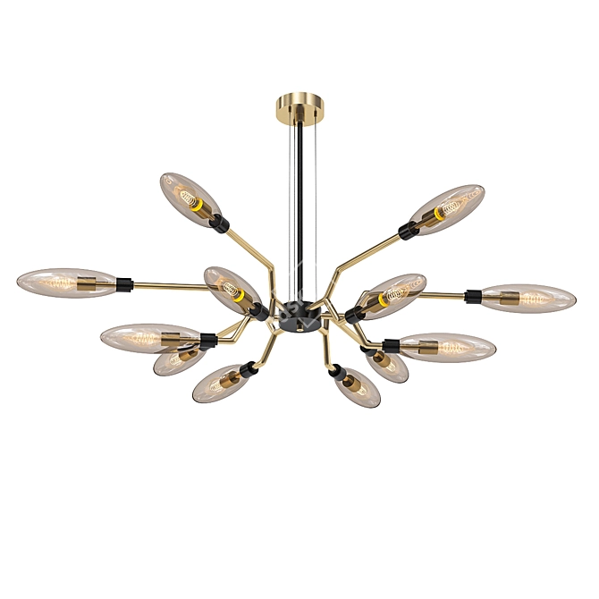 Elegant Morosini Chandelier 12-Light 3D model image 1