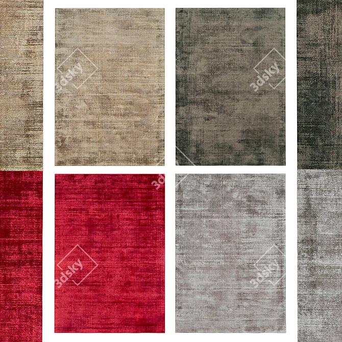 Vintage Rug Collection 3D model image 1