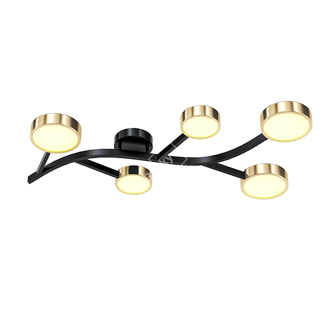 Modern Metal LED Ceiling Chandelier 3D model image 1