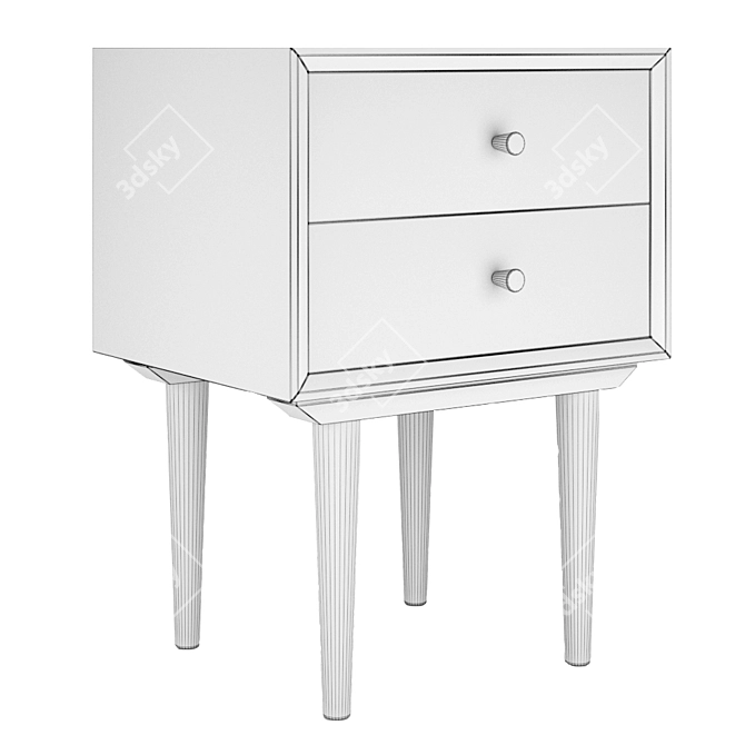 Quilda Bedside Table: Stylish and Compact 3D model image 2