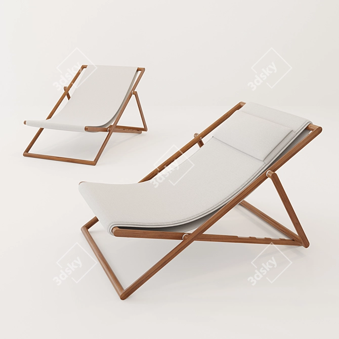 Elegant Portofino Collection: Folding Chairs & Outdoor Sofas 3D model image 1