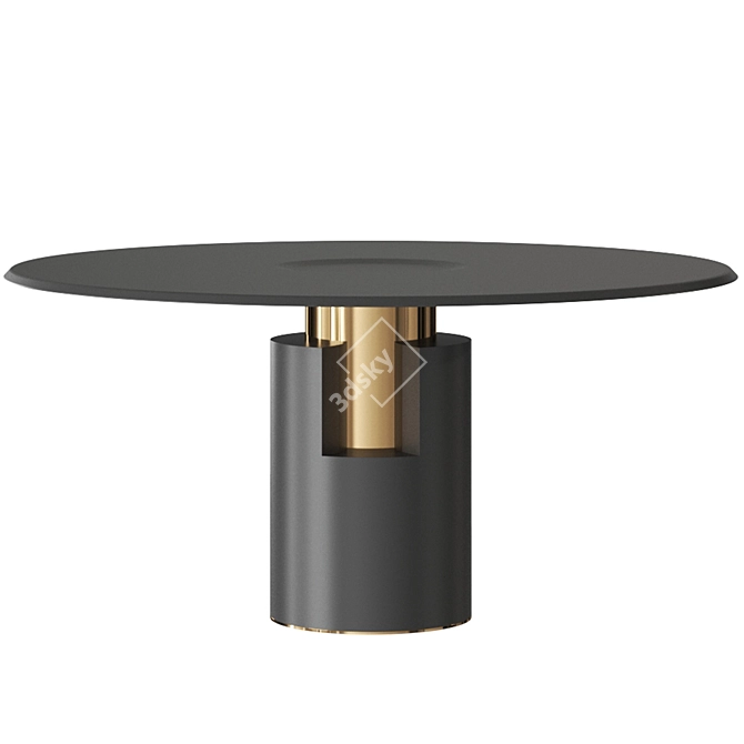 Modern Stone Round Table: Paolo Castelli ALBA 3D model image 12