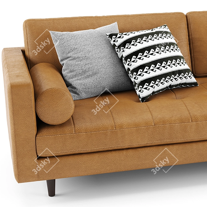 Modern Scandinavian Sven Sofa 3D model image 3