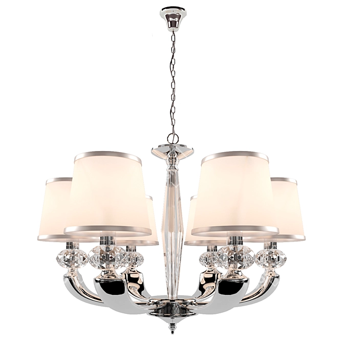 Elegant Newport Crystal Chandelier 3D model image 1