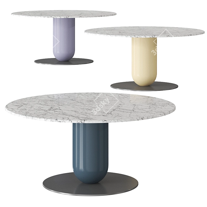 Ettore Marble Round Table 3D model image 6