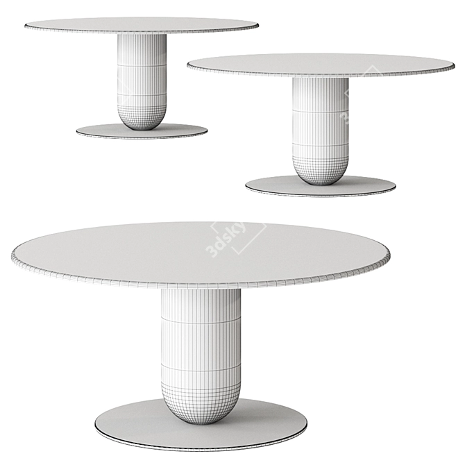 Ettore Marble Round Table 3D model image 11