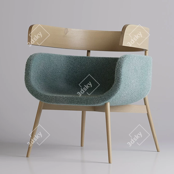 Elegant Astra Chair 3D model image 1