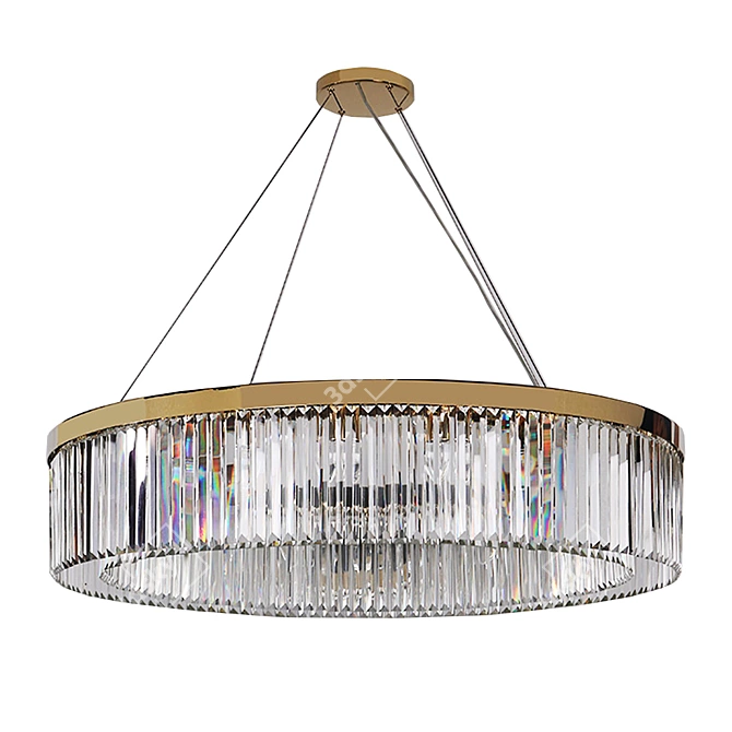 Newport Gold Crystal Chandelier 3D model image 2