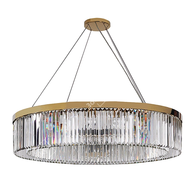 Newport Gold Crystal Chandelier 3D model image 3