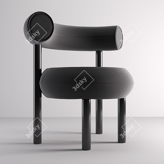 ErgoFlex Dining Chair Black 3D model image 1