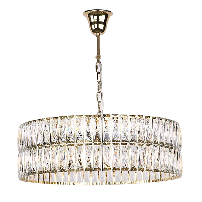 Luxurious Gold Crystal Chandelier 3D model image 2