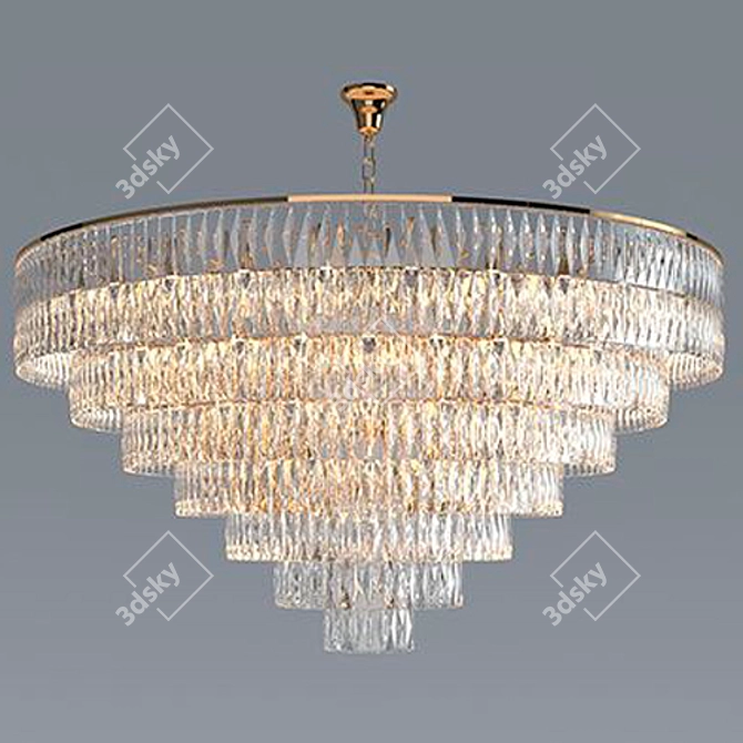 Title: Luxury Newport Crystal Chandelier 3D model image 1