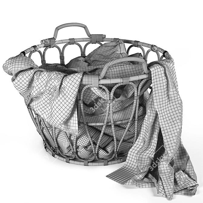 Organize in Style with Ikea Snidad Basket 3D model image 4