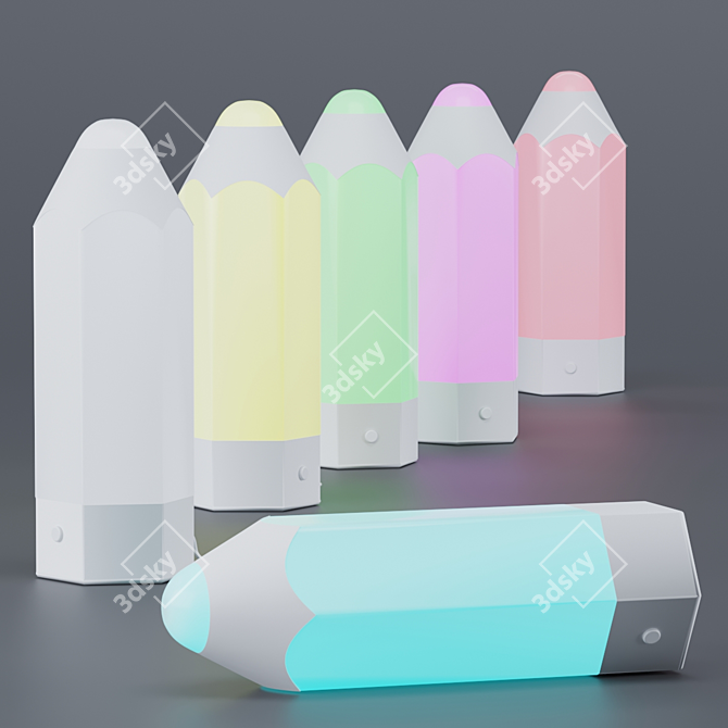 Colorful LED Desk Lamp 3D model image 3