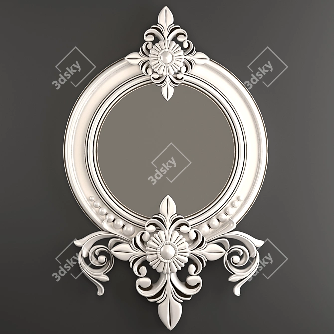 Elegant Geometric Mirror Frame 3D model image 4