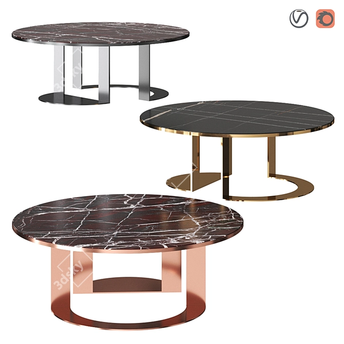 Giotto Marble Coffee Table 3D model image 1