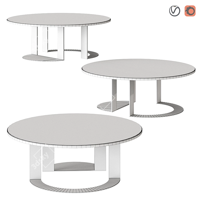 Giotto Marble Coffee Table 3D model image 2