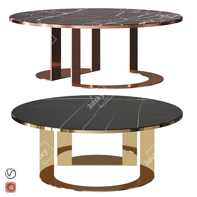 Giotto Marble Coffee Table 3D model image 4