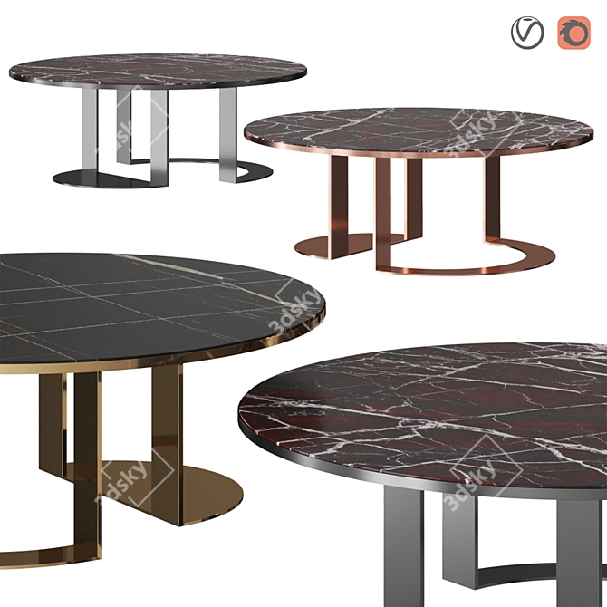 Giotto Marble Coffee Table 3D model image 5