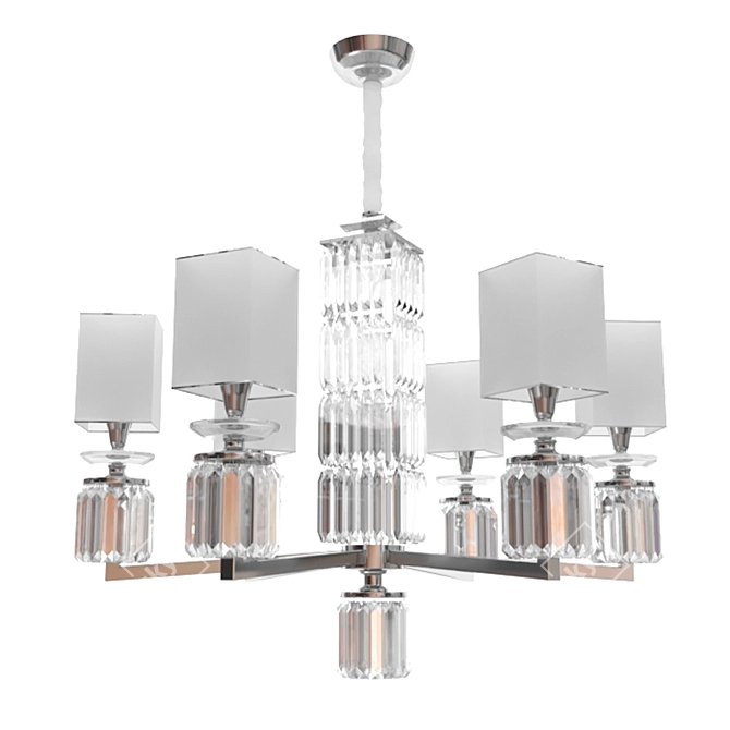 Sparkling Crystal Pendant Ceiling Light 3D model image 1